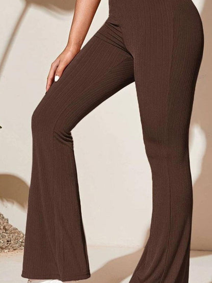 Full Size High-Waist Flare Active Pants Plus Size