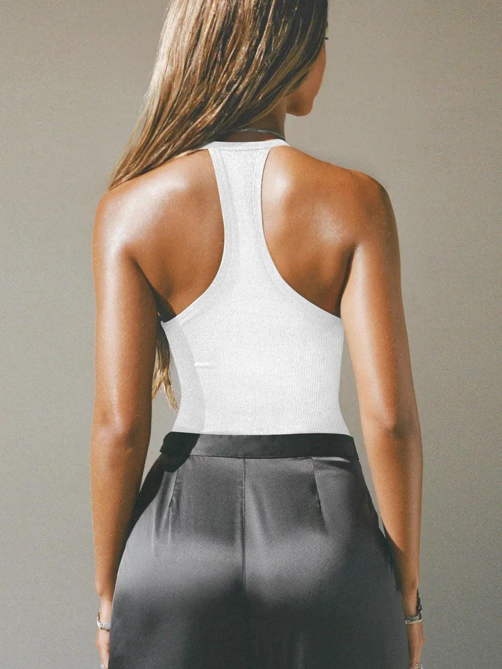 Cutout Ribbed Tank Top
