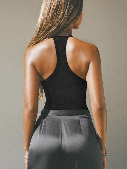 Cutout Ribbed Tank Top