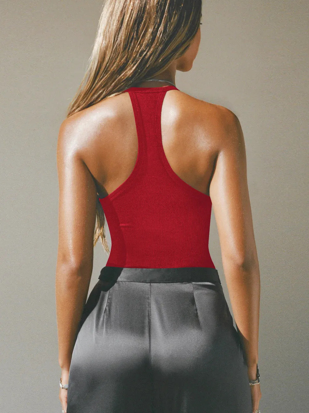 Cutout Ribbed Tank Top